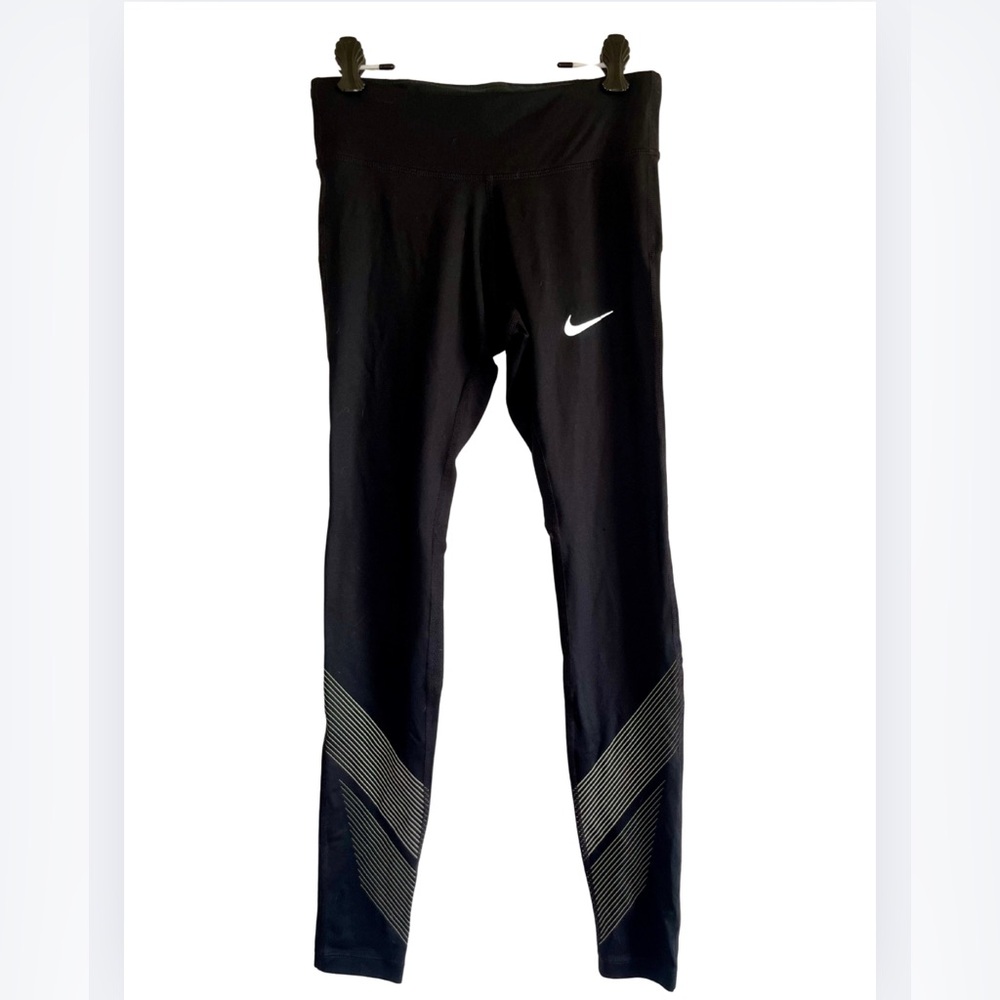 Nike Black Track Pants with White Logo